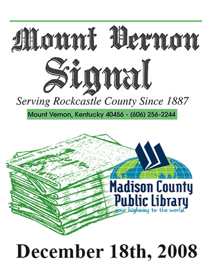 cover image of Mount Vernon Signal 12/18/2008